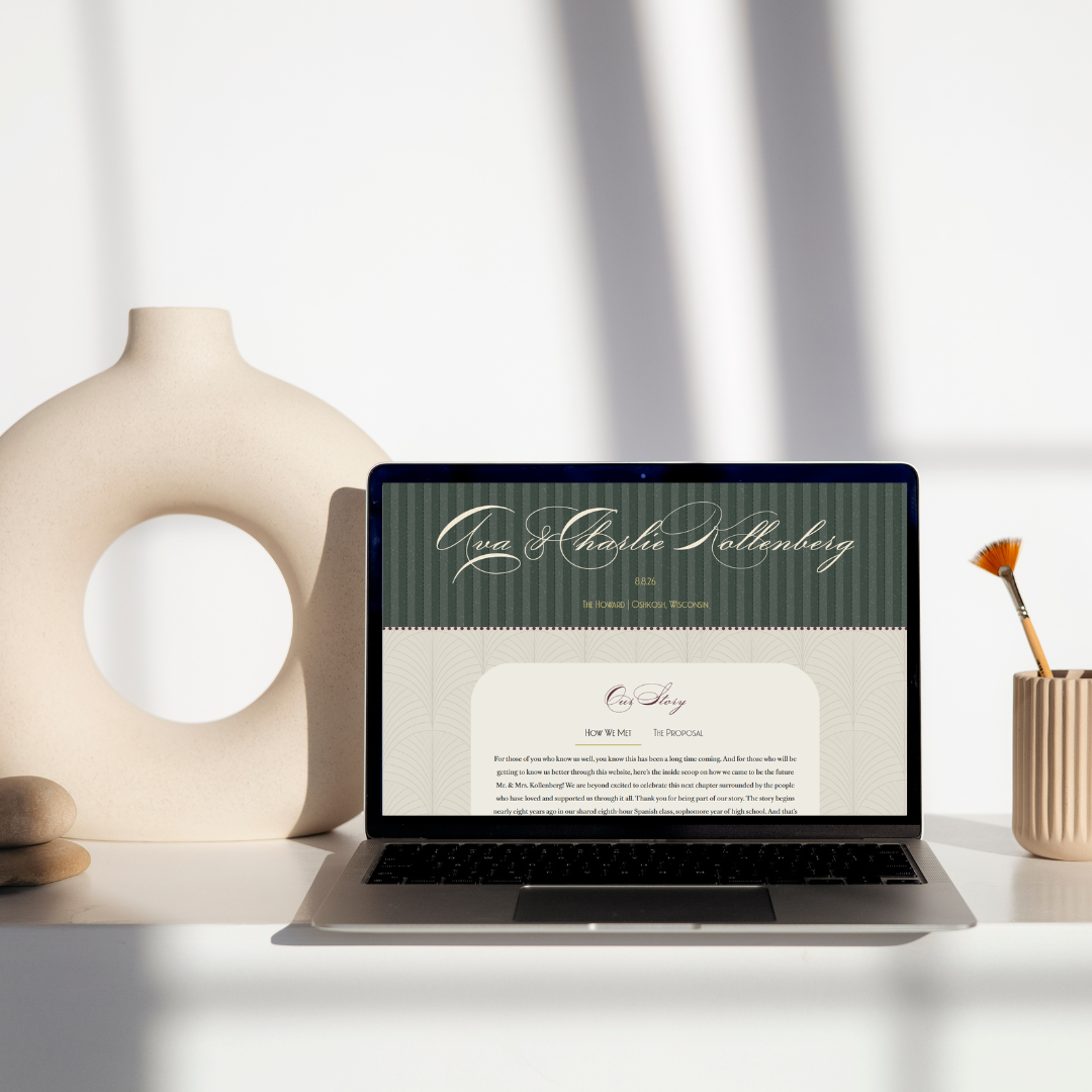 Wedding website project preview